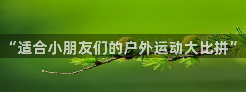 3377体育官网下载平台：“适合小朋友们的户外运动大