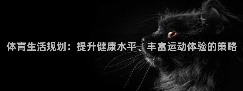 3377体育官网下载开户：体育生活规划：提升健康水平